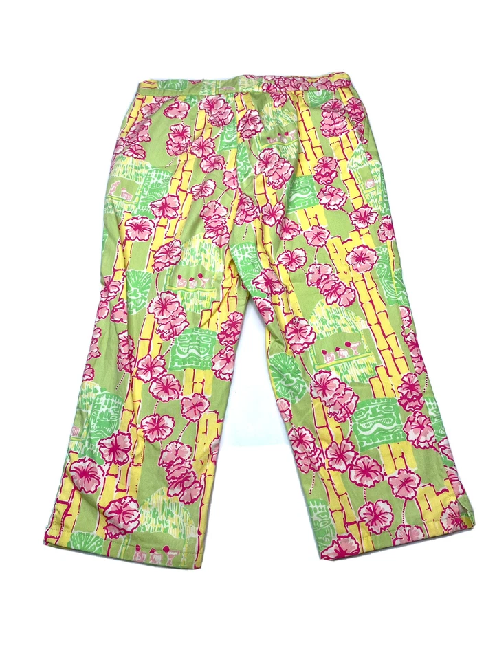 Pantalones Capri Lilly Pulitzer Niñas Multicolor Patchwork Floral Talla 7 Foto 2 de 4