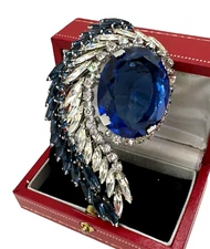 MAX MULLER FRENCH TROMBONE CLASP DIOR FRANCE HARDWARE VINTAGE BROOCH HI DOME