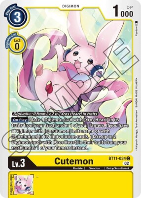 Cutemon Foil - BT11-034 NM - Digimon TCG