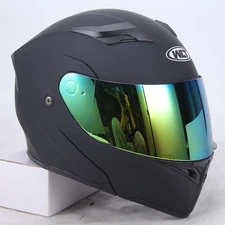 DOT Approved Motorcycle Modular Flip Up Dual Visor Full Face Helmet & SHIELD