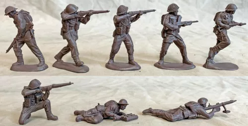 Mars 32042 - WWII British Commonweath Inf - 15 54mm toy soldiers INCLUDES PIAT