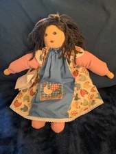 Handmade Cloth Ragdoll Folk Art Country  14 In Painted Face