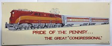 Vintage Pennsylvania Railroad Pride Of The Pennsy Tin Sign
