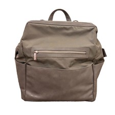 BEIS The Backpack Diaper Gray Synthetic Faux Leather Diaper Bag