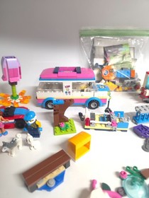 LEGO Friends 41106 Pop Star Tour Bus 2015 Pink Blue Vehicle Parts Lot Incomplete
