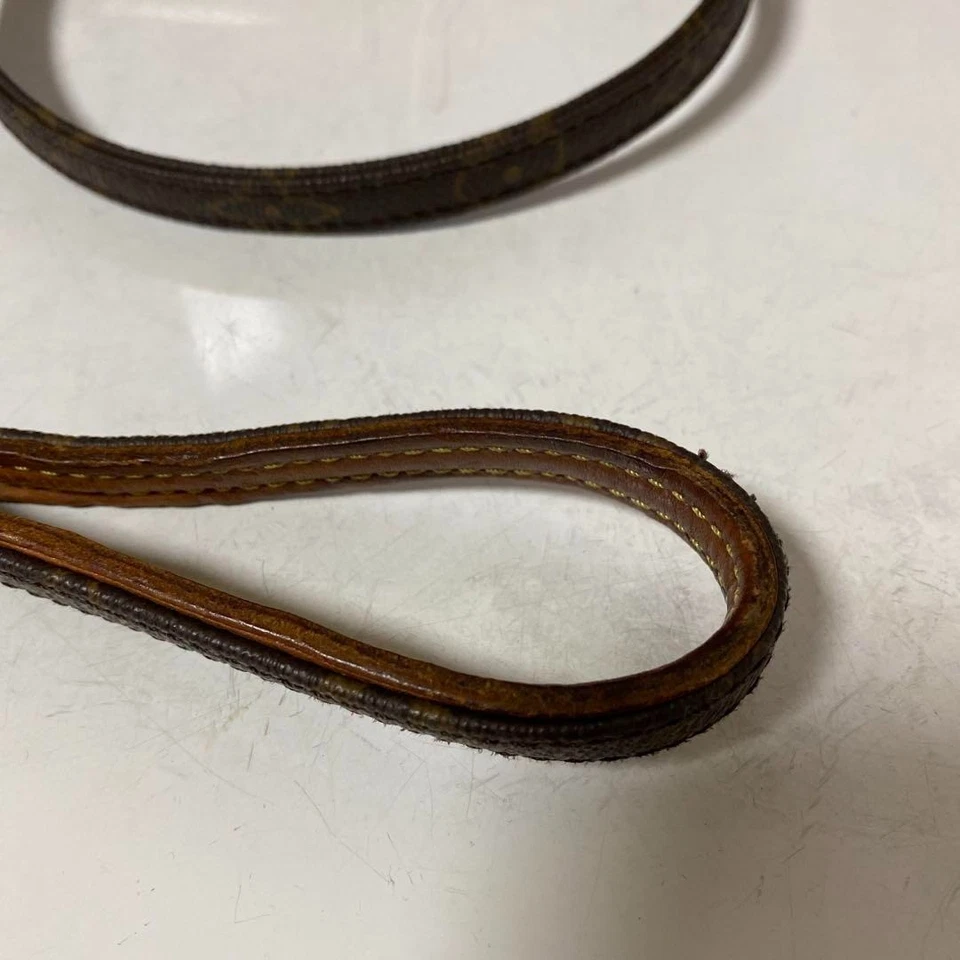 Подлинный собачий ошейник Louis Vuitton Collier Baxter MM с монограммой коричневый кожаный поводок - Изображение 4 из 4