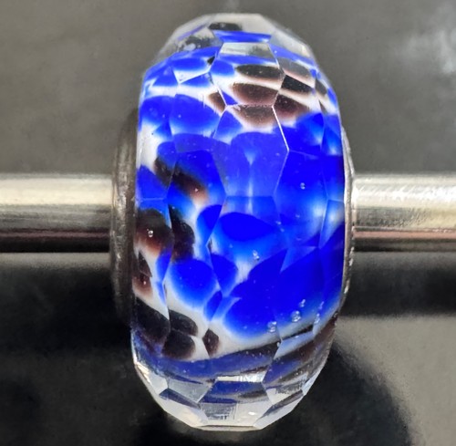 PANDORA Deep Ocean Sea Glass Faceted Glass Murano Charm 791609