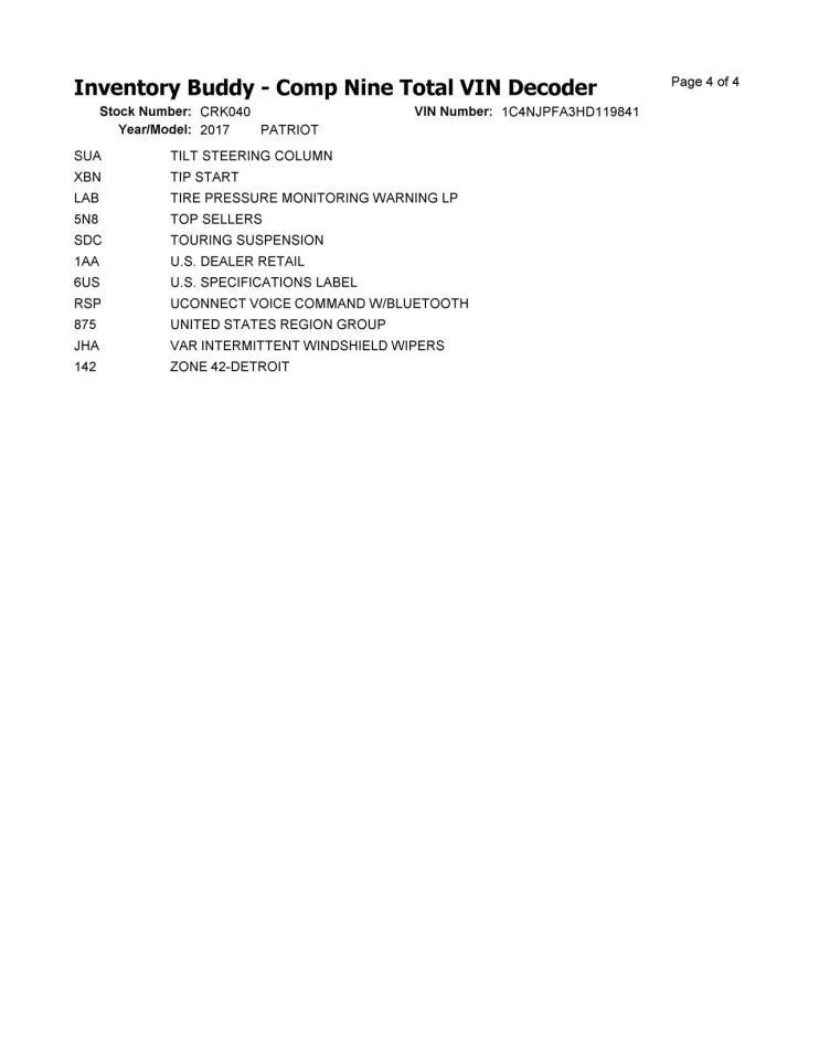 Audio Equipment Radio Receiver AM-FM-CD-MP3 Sirius Fits 12-17 PATRIOT ...