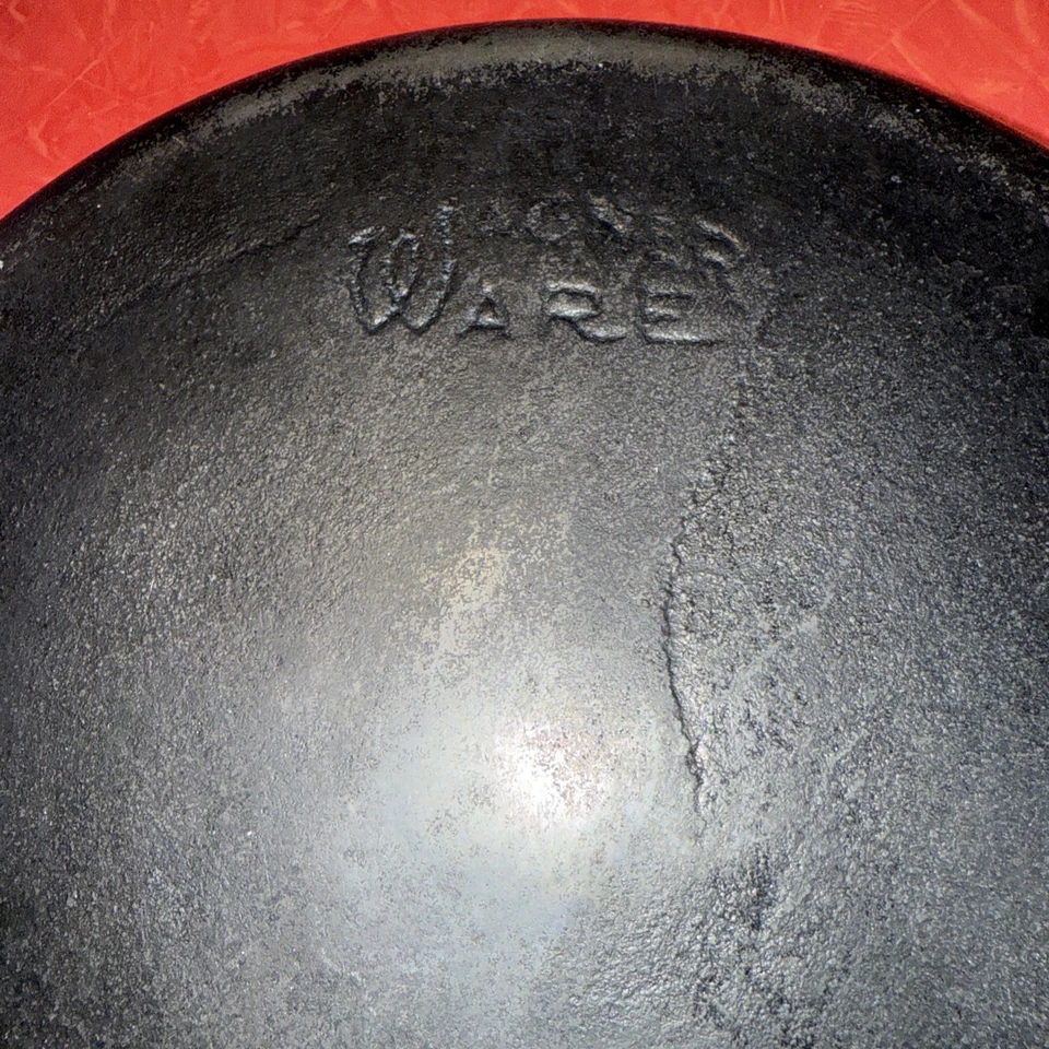 Wagner Ware No. 10 frigideiras de ferro fundido 11 3/4 polegadas frigideira antiga EUA - Imagem 2 de 4