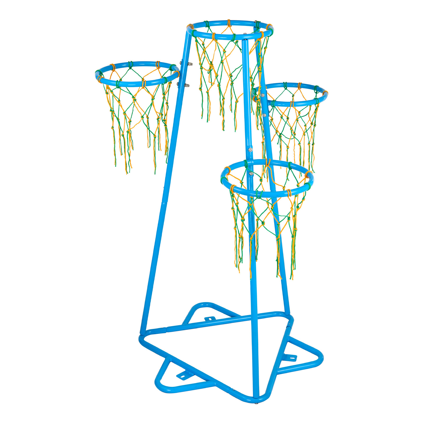 Kids Basketball Hoop 4-Hoop Portable Basketball Stand with Adjustable Heights