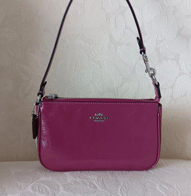 NWT Coach CW408 Nolita 19 Crinkle Patent Leather Wristlet | eBay