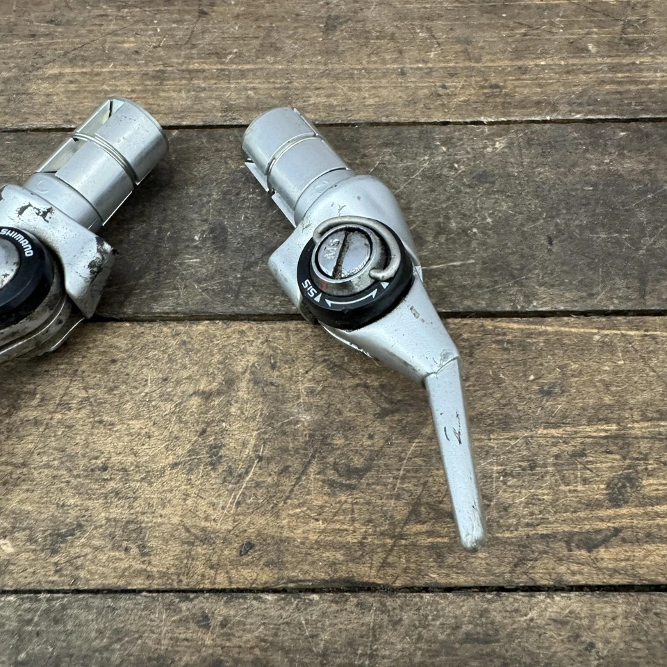 Vintage Shimano SL-BS50 Bar End Shifters Light Action 7 Speed SIS Pair Barcon - Image 4 of 4