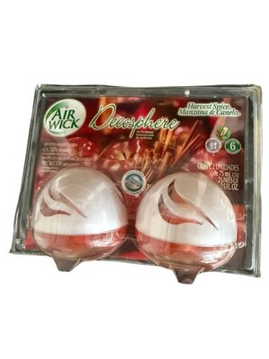 Airwick Set 2 Vintage 2003 New Old Stock Decosphere Harvest Spice/manzana