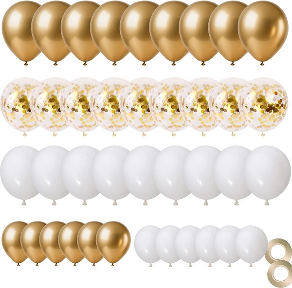 Luftballons 70 StüCk Gold Metallic Konfetti Helium Hochzeit Babyparty-image