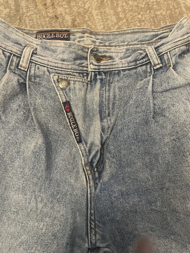 Jeans De Colección Años 90 Bugle Boy Forward Track Light Denim holgados plisados delanteros 29 Foto 2 de 4