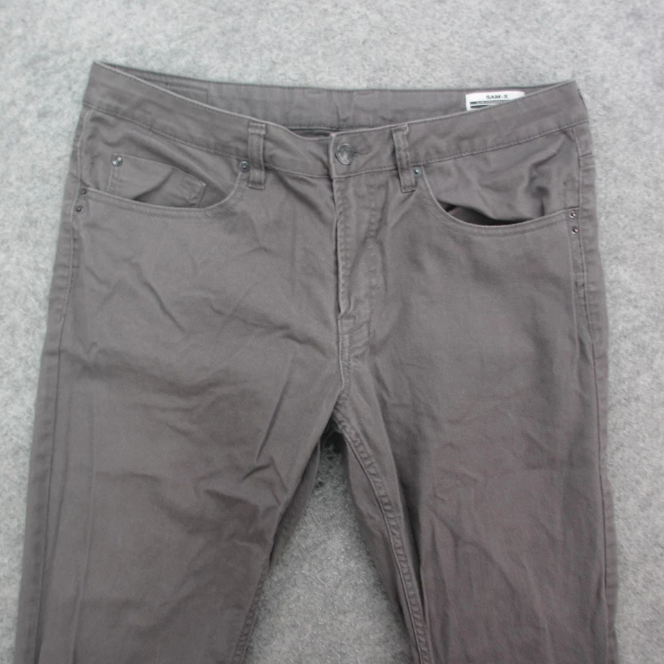 Pantalones de mezclilla Buffalo David Bitton para hombre 34x30 marrón gris SAM-X ajustados rectos elásticos Foto 2 de 4