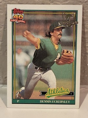 1991 Topps Desert Shield DENNIS ECKERSLEY Athletics HOF #250 EXMT G