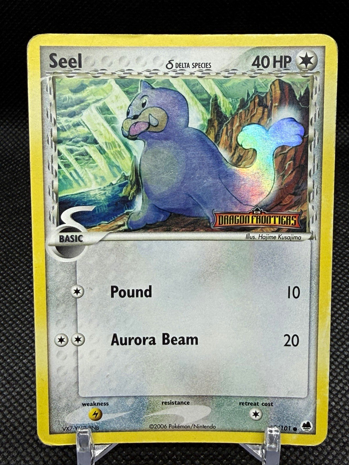Pokémon TCG Seel (Delta Species) 63/101 EX Dragon Frontiers Holo 40 HP 2006
