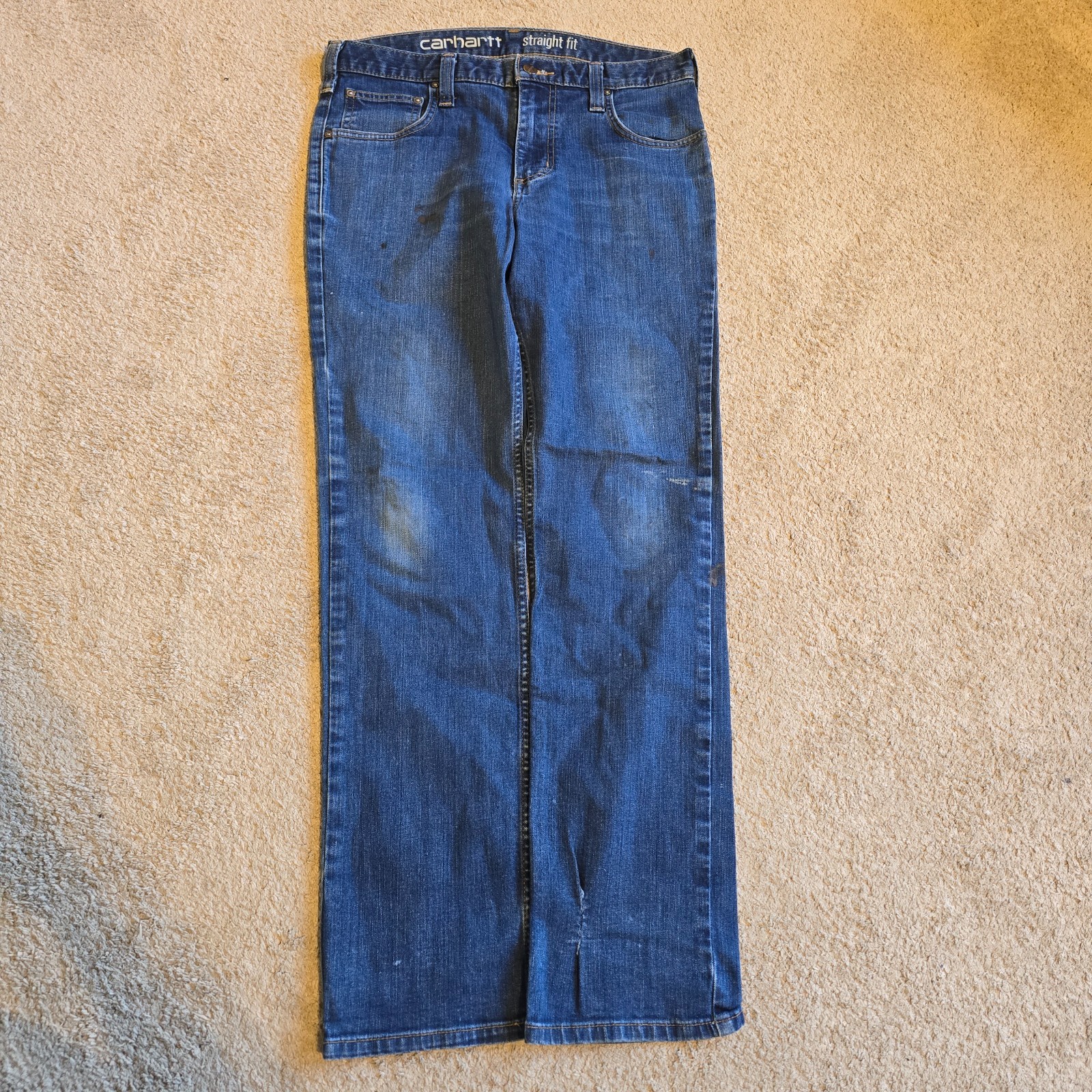 Men’s Carhartt Blue Rugged Flex Relaxed Fit Denim Pants - 31 x 30 image 3