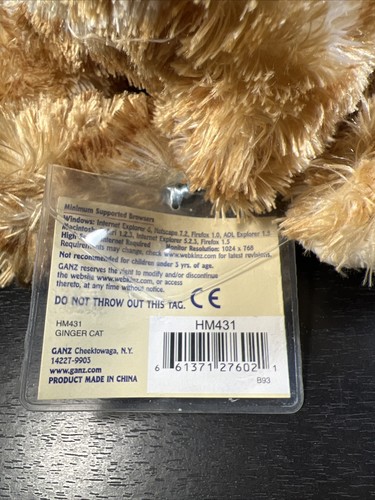 NUOVO! ~WEBKINZ GINGER CAT HM431~ CODICE SIGILLATO! RARO & HTF! - Foto 4 di 12
