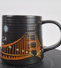San Francisco Golden Gate Bridge Night Mug, Beautiful Collertor cup. Great Cond.