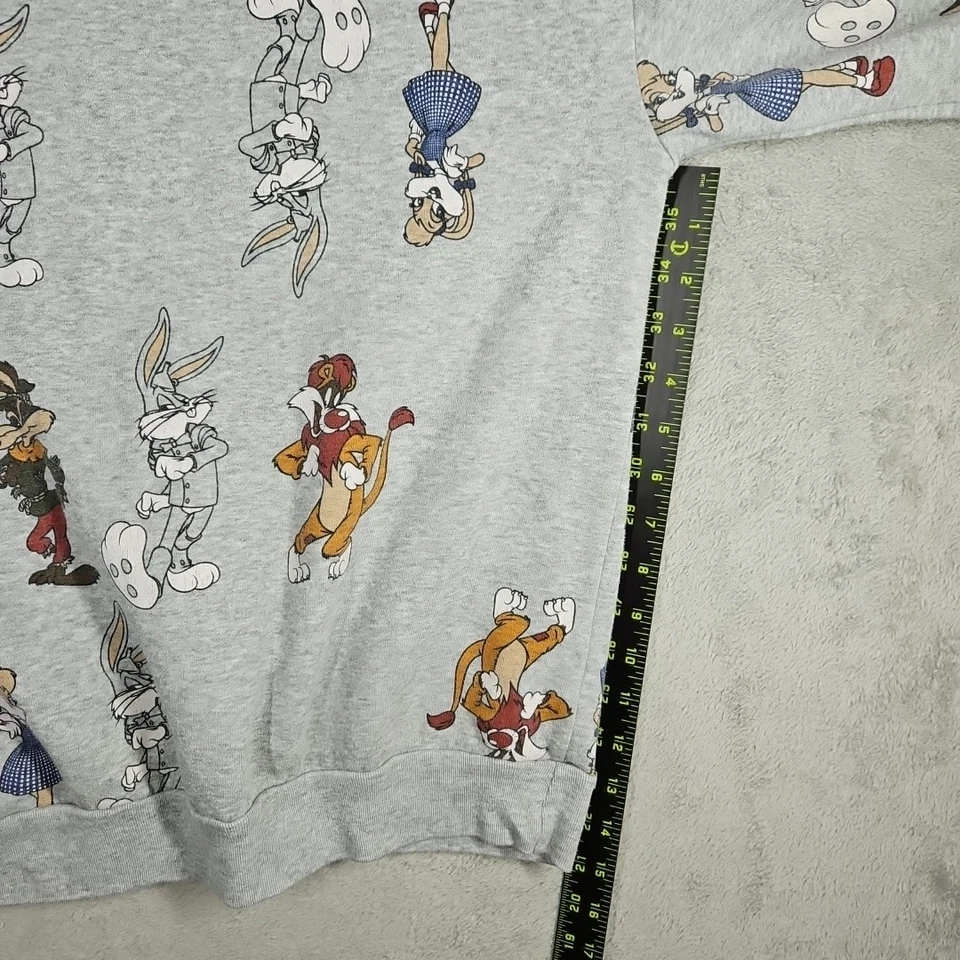 Looney Tunes Wizard Of Oz WB 100th Anniversary Graphic Print Sweatshirt Sz L - Image 4 of 4