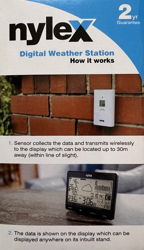 Nylex Digital Weather Station For Indoor and Outdoor Weather Monitoring 719028 - Picture 3 of 4