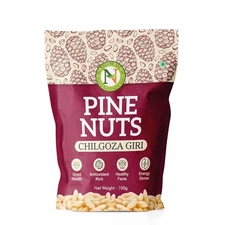 NatureVit Pine Nuts 100g | Premium Chilgoza Giri Jumbo Size Dry Fruits