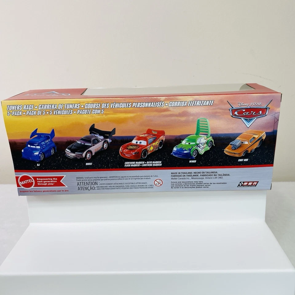 Disney Pixar Cars Tuners Race 5 Pack Box - Wingo Boost DJ Snot Rod Lightning  - Image 2 of 4
