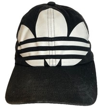 Adidas Originals Big Trefoil Logo Cap OSFM Adjustable Strapback Black White