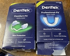 2Pack Dentek Comfort/professional Fit Dental Guard New Opened Box