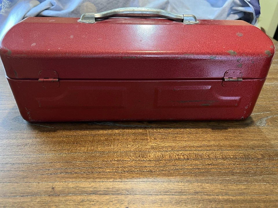 Caja de aparejos de metal My Buddy roja vintage bandeja única Louisville, KY Foto 4 de 4