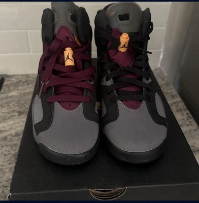 Jordan Air Jordan 6 Bordeaux High Top Sneakers Gray Black Maroon Retro