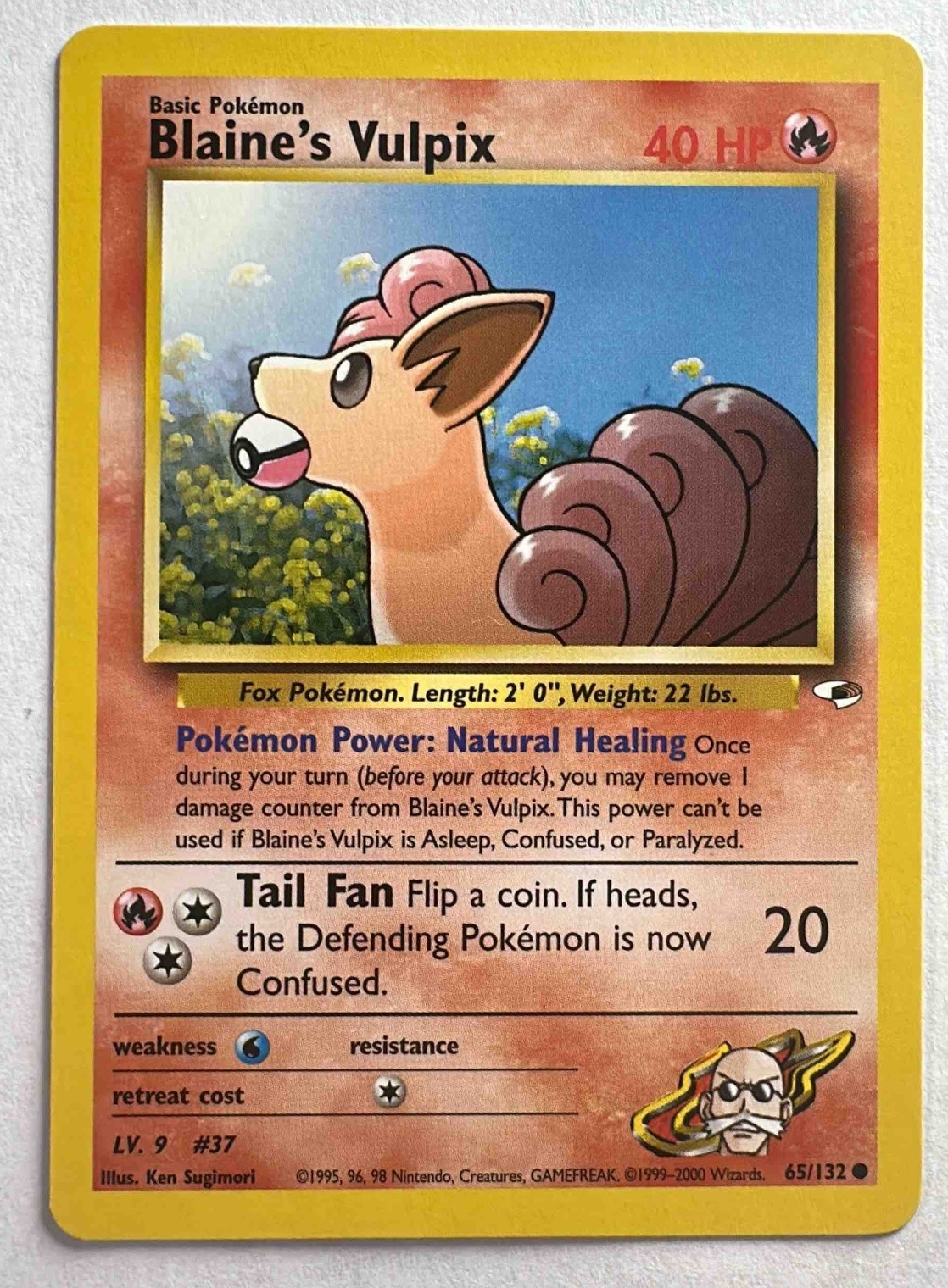 2000 Pokemon Gym Heroes Blaine's Vulpix #65/132