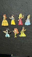 Disney Pin complete set of 7 Kids Dressed As Princesses Tiana Belle Ariel 2012