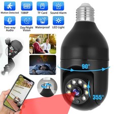 360° 1080P IP E27 Light Bulb Camera Wi-Fi IR Night Smart Home Wireless Security