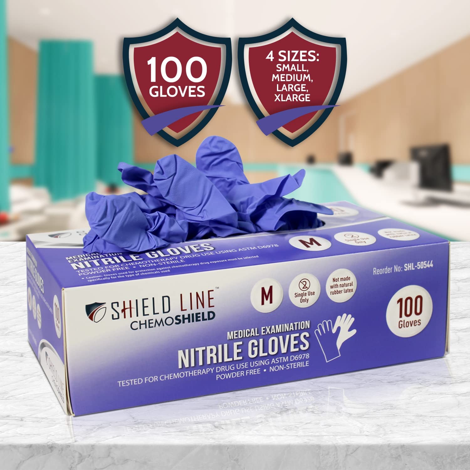 Nitrile Medical Examination Gloves - Chemotherapy-Rated Disposable For Doctor...