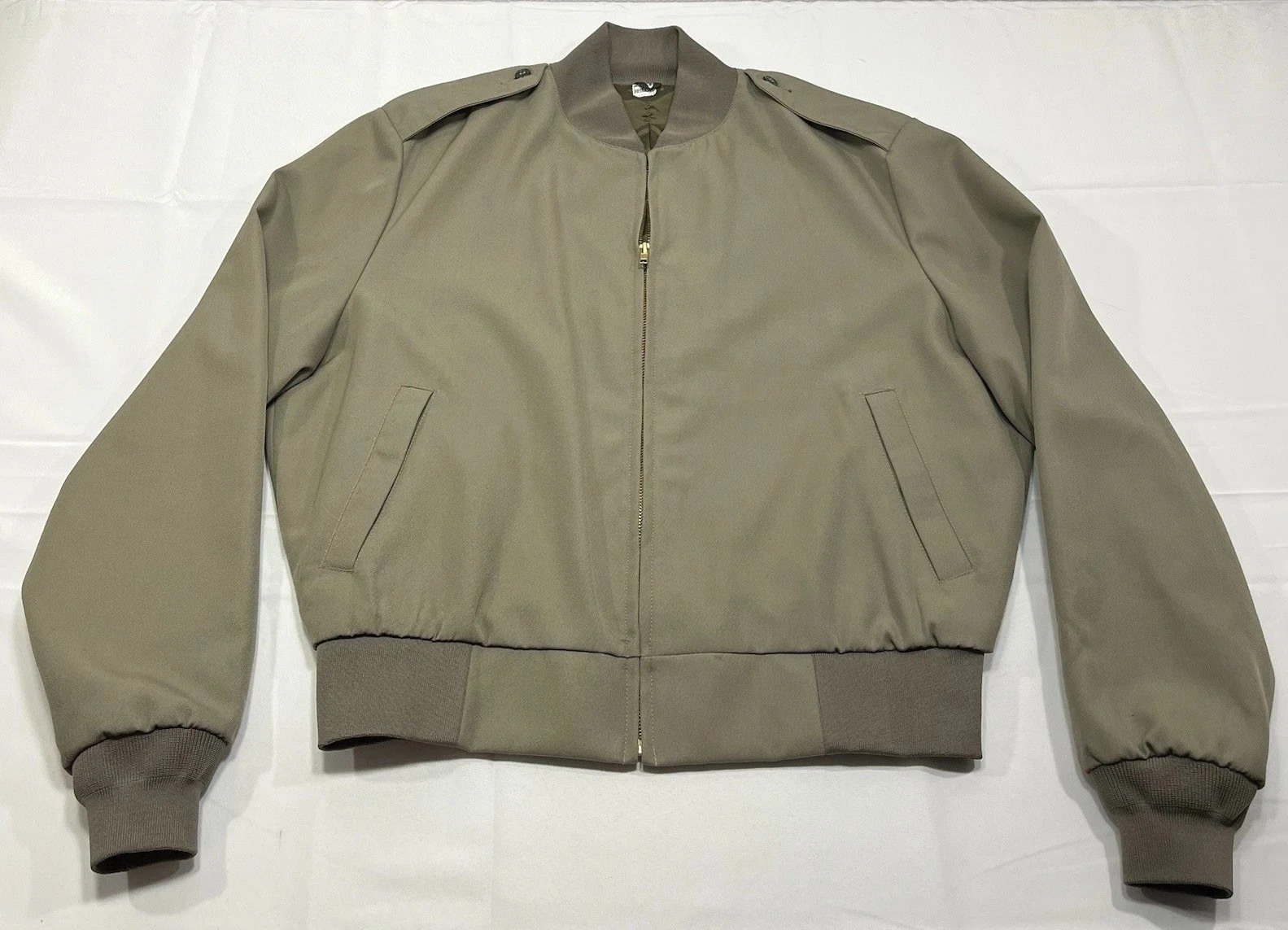 Neptune Garment Co Jacket Mens 44 Regular Beige Thinsulate Bomber Insulated Coat