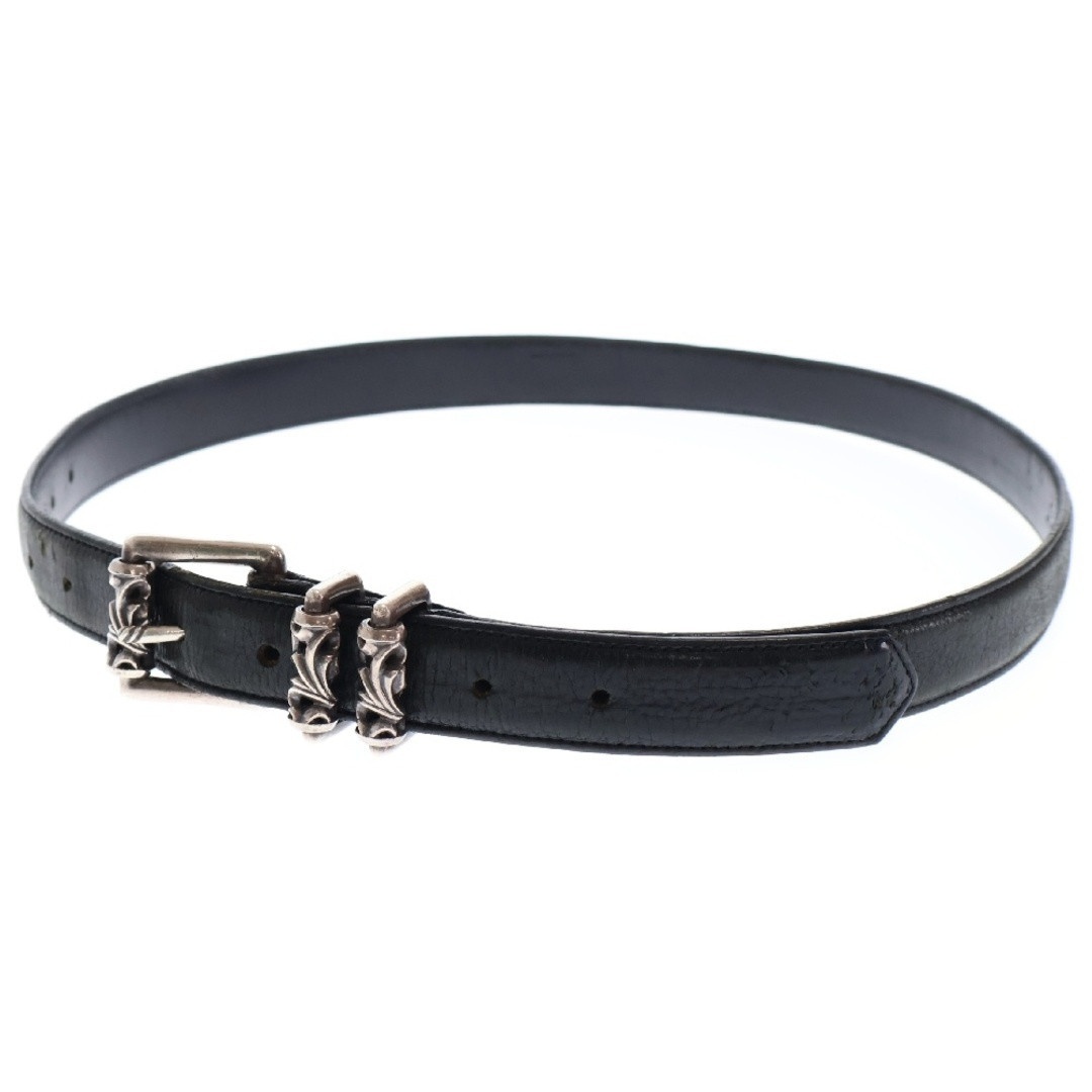 CHROME HEARTS BLT CLT ROLLER 3PC Celtic Leather Belt Black CHROME HEARTS BLT CLT ROLLER 3PC Celtic Leather Belt Black