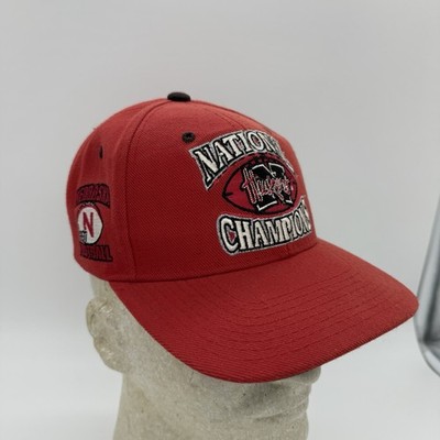 Vintage 90s Nebraska Cornhuskers National Champions Hat SnapBack Red 1997