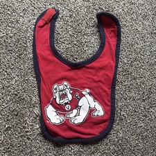 Fresno State Bulldogs Baby Bib Approximately 10.5 x7