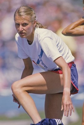 Grete Waitz of Norway prepares to run the 3000 meter race in the B- Old Photo