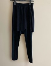 Chacott Skirted Leggings M Black Yoga Dance Activewear