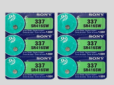 Sony 337 SR416SW Watch Battery 6 Pcs Exp 10/2031