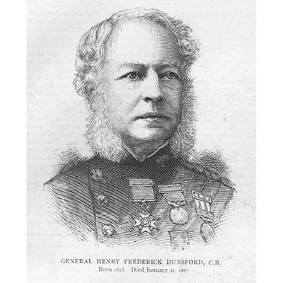 General Henry Frederick Dunsford - Antiker Druck 1887