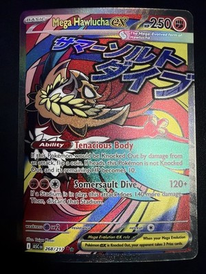 Pokémon TCG Mega Hawlucha EX 268/217 Full Art Ascended Heroes Mint/Near Mint