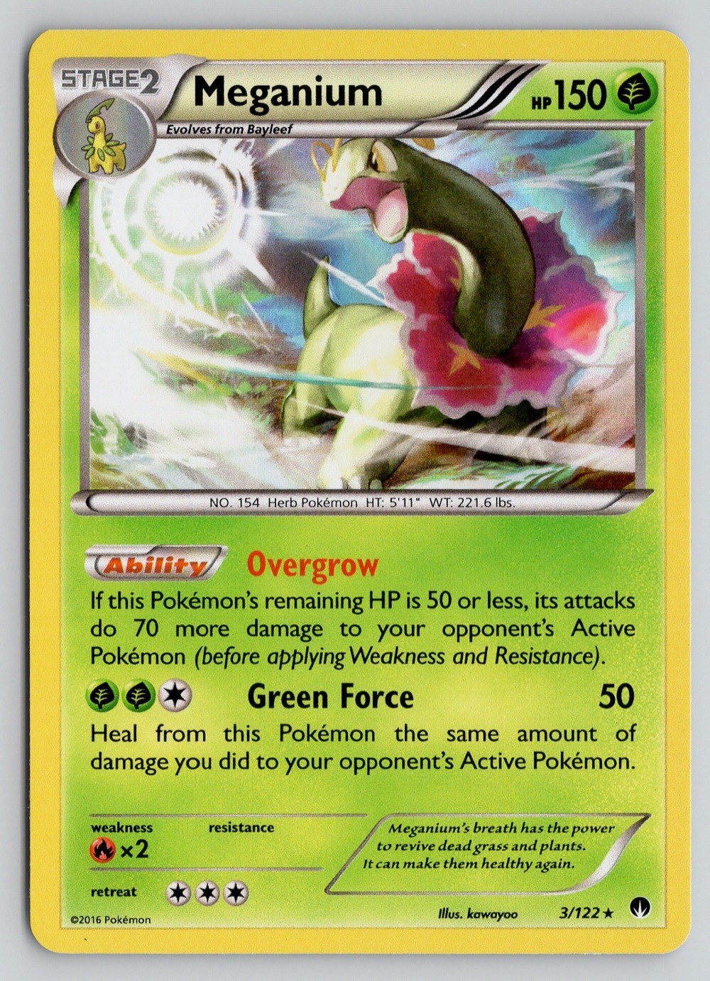 Meganium 3/122 Holo XY - BREAKpoint Pokemon Card TCG
