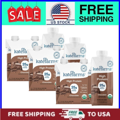(3 pack) Kate Farms High Protein Nutritional Chocolate Shake 11 fl oz