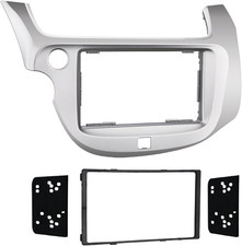 2009 - 2013 Honda Fit Dash Kit Double Din for Radio Install Silver