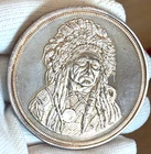 Silver Chief 999 Fine Silver 5 oz Medal + COA Numbered Historic Original Bullion